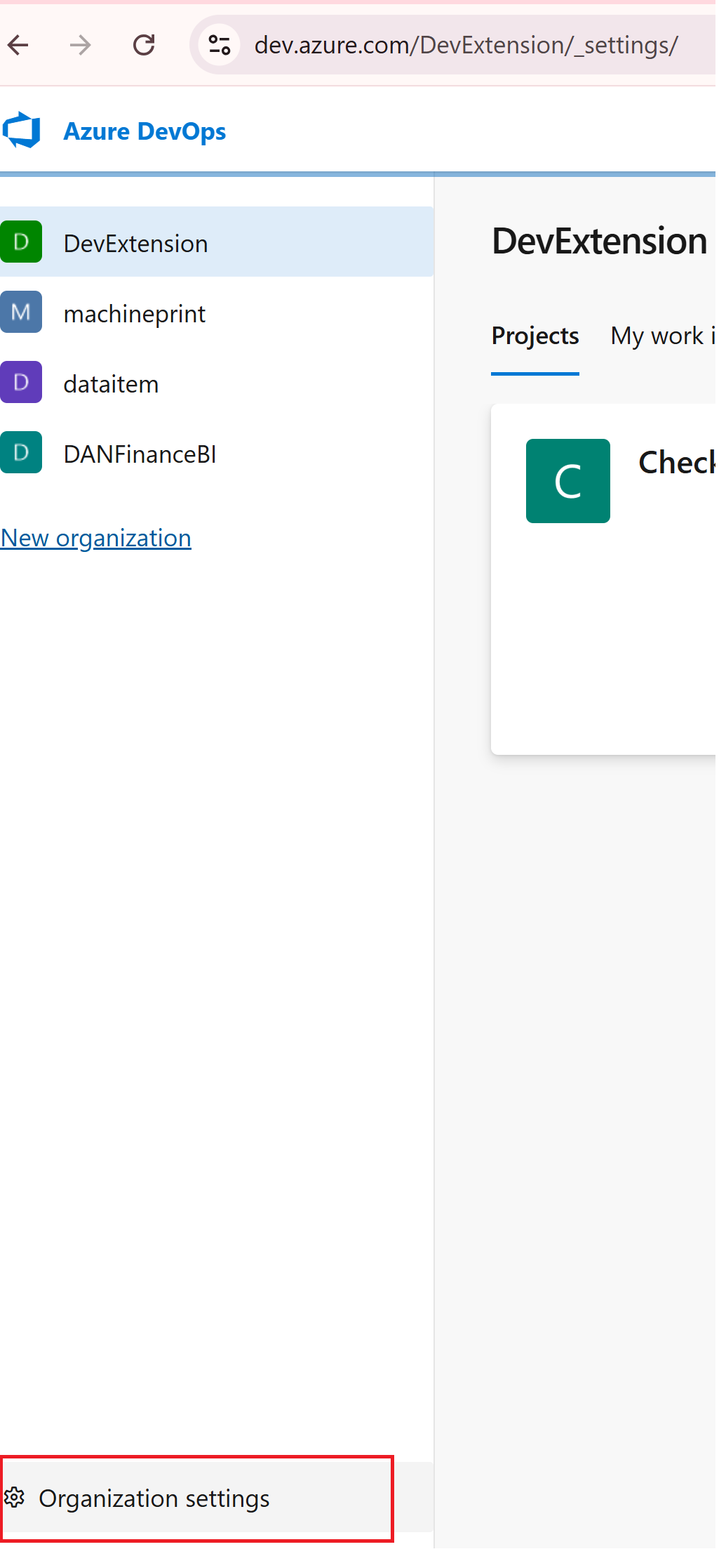 Organization Settings
